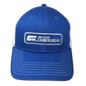 Missouri farm Bureau Strapback Trucker Hat Blue One Size Adjustable Style Master